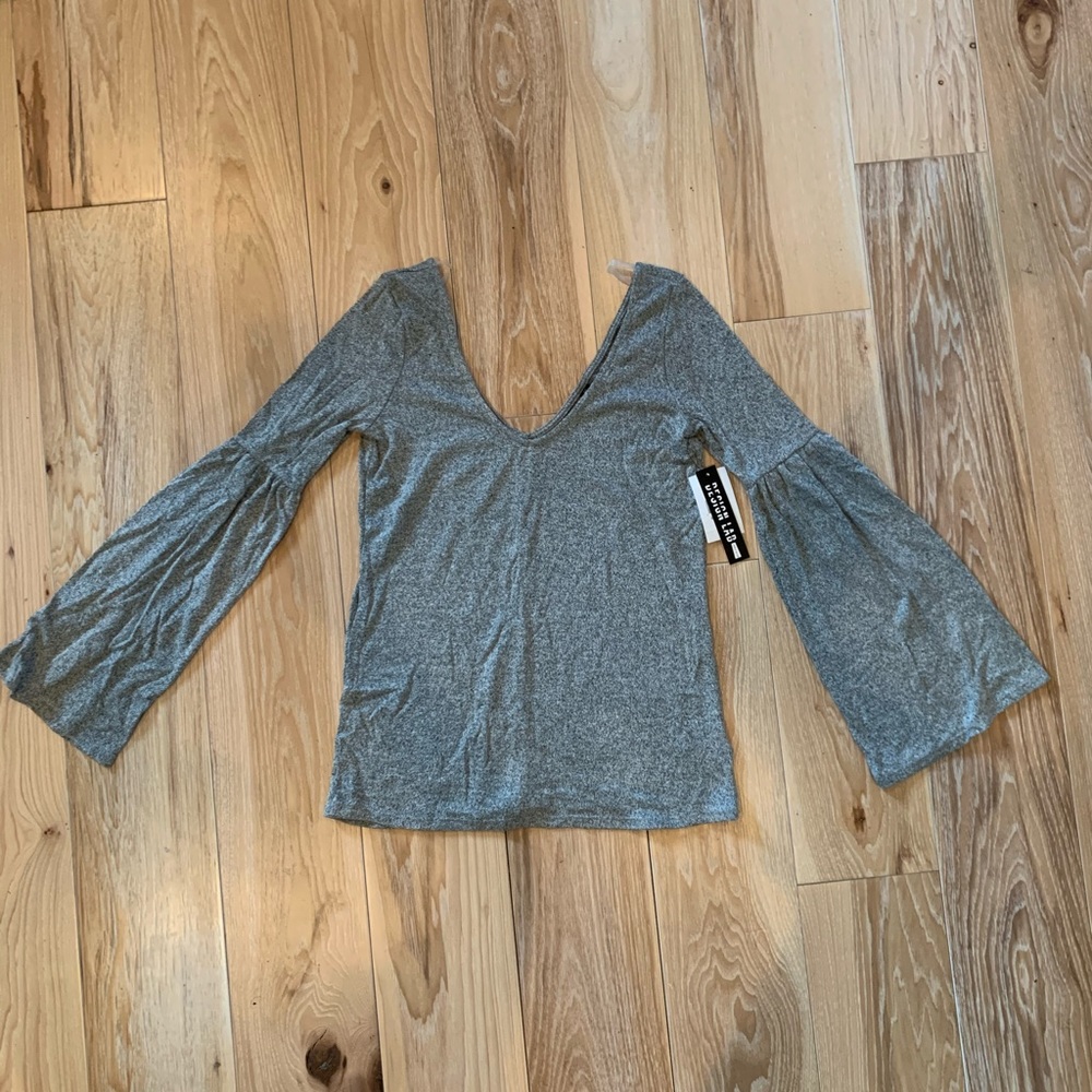 Design Lab Bell Sleeve Top, Size S, NWT